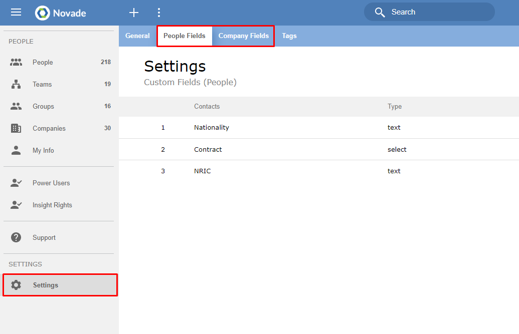 Create Custom Fields in People